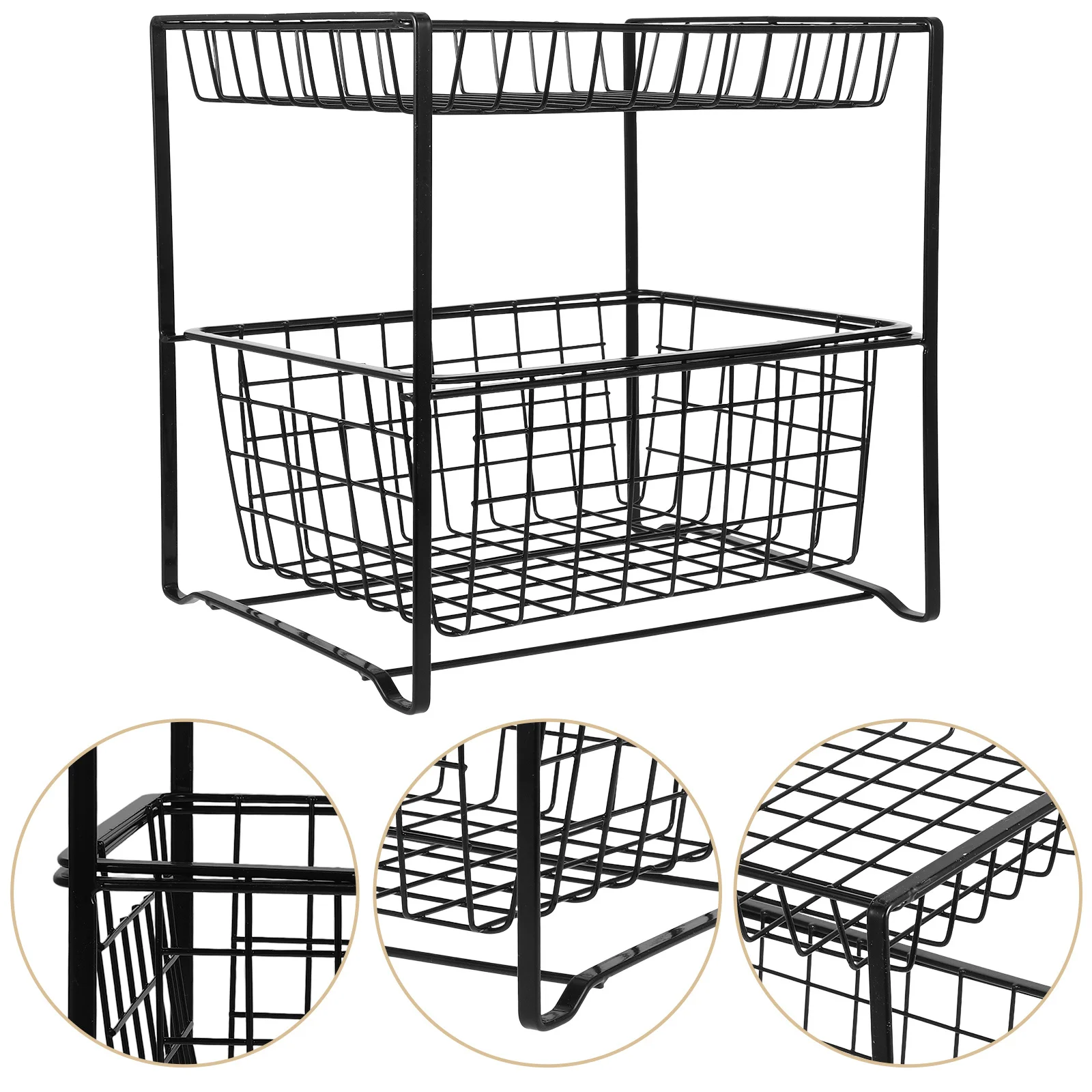 

Under Sink Organizer Bathroom Cabinet Storage Rack Space Saving Drawer for Kitchen Cleaning Supplies Bathroom Organizer