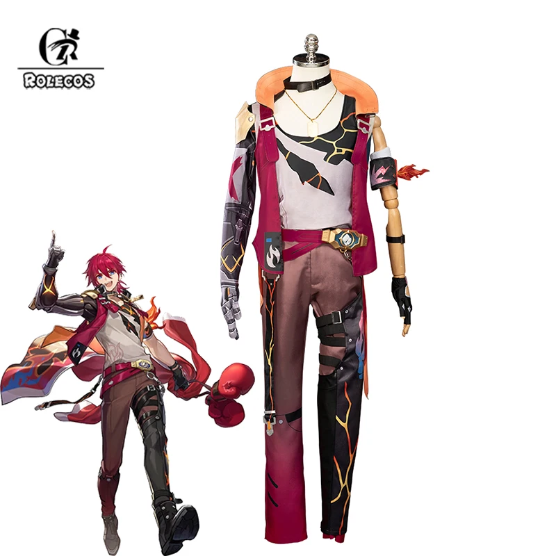 ROLECOS Honkai Star Rail Luka Cosplay Costume Wildfire Boxer Champion Luka Men Cosplay Ancient Style Male Full Suit