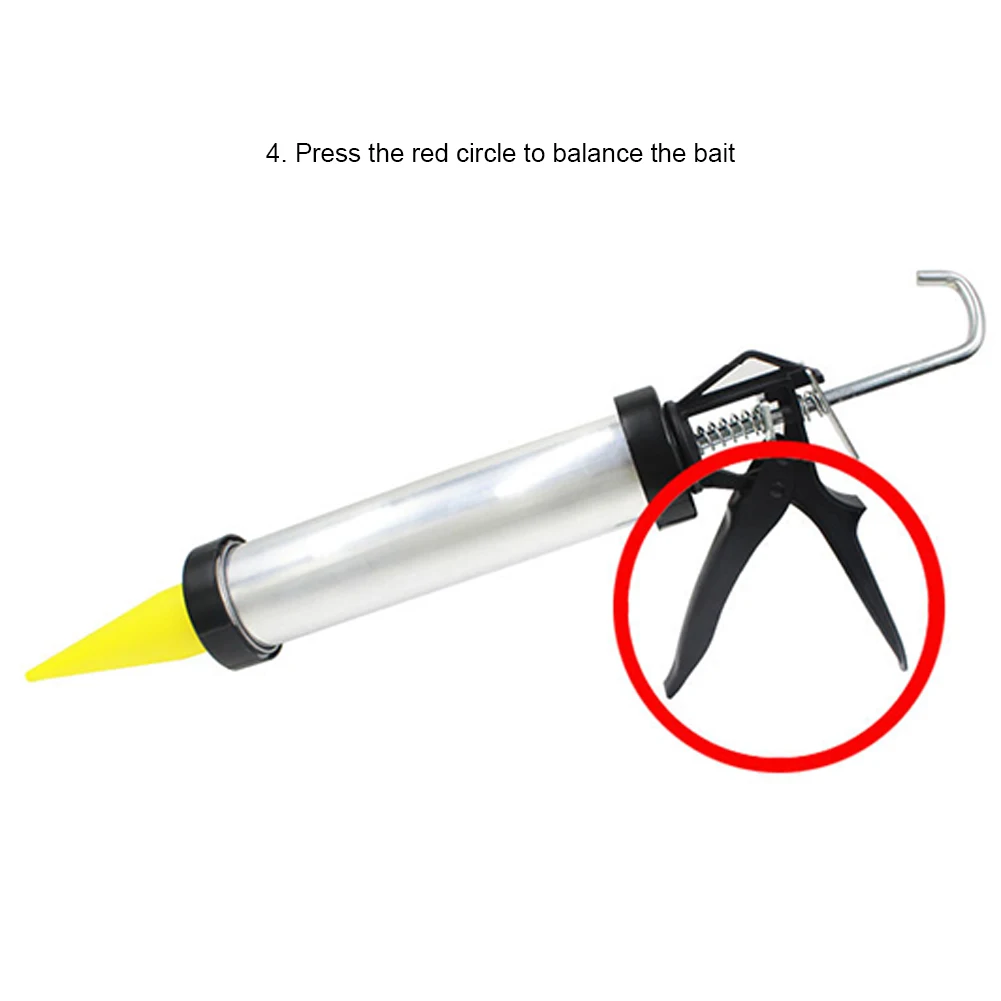 مسدس صنع السجق مع فوهات احتياطية ، طُعم صيد من الألومنيوم ، أدوات صيد السمك ، إكسسوارات طُعم الصيد ، معالجة ، 4: #6