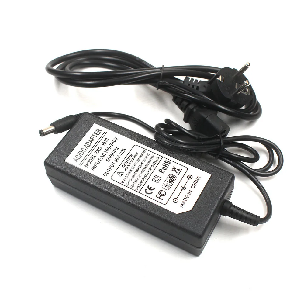 AC 100V-240V 30V 2A  IC solutions  Converter DC 2000mA Power Supply Adapter 60W UK US EU AU plug