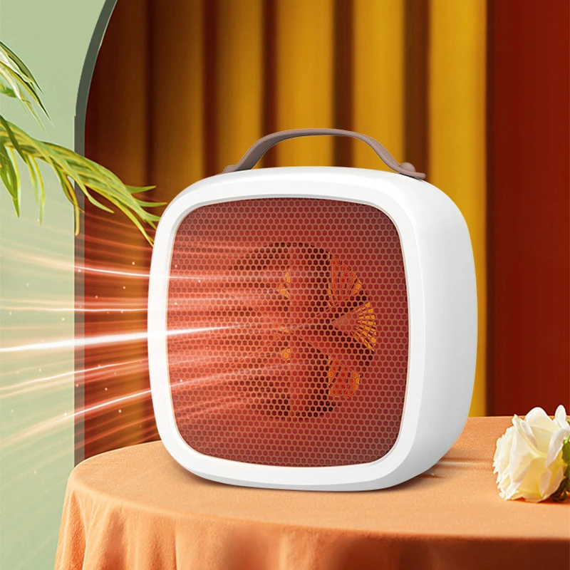 500 واط مراوح تسخين كهربائية صغيرة مع مقبض المحمولة سطح المكتب المنزل الشتاء الدافئة منفاخ الهواء المنزلية مكتب آلة تدفئة كهربائية