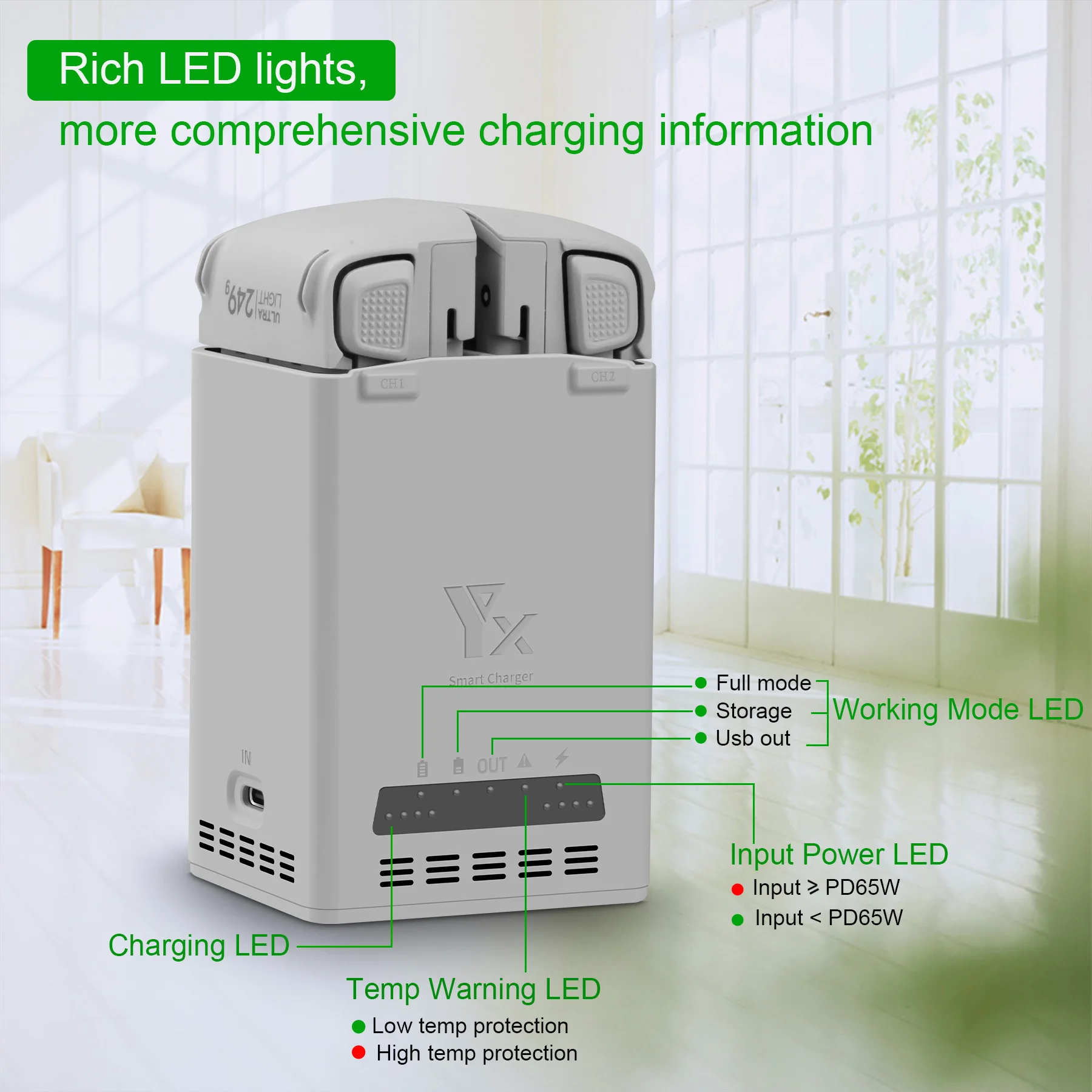 

Charger For DJI Lito X1 Lito Charging Manager Lito X1 Battery Care Device Ensuring Stable And Safer Charging