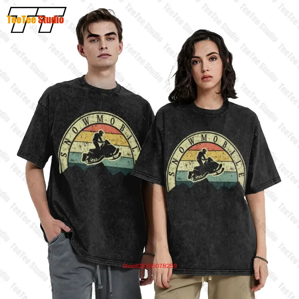 Snowmobiling Winter Sport Snowmobile Vintage Oversized T-Shirt RGMM