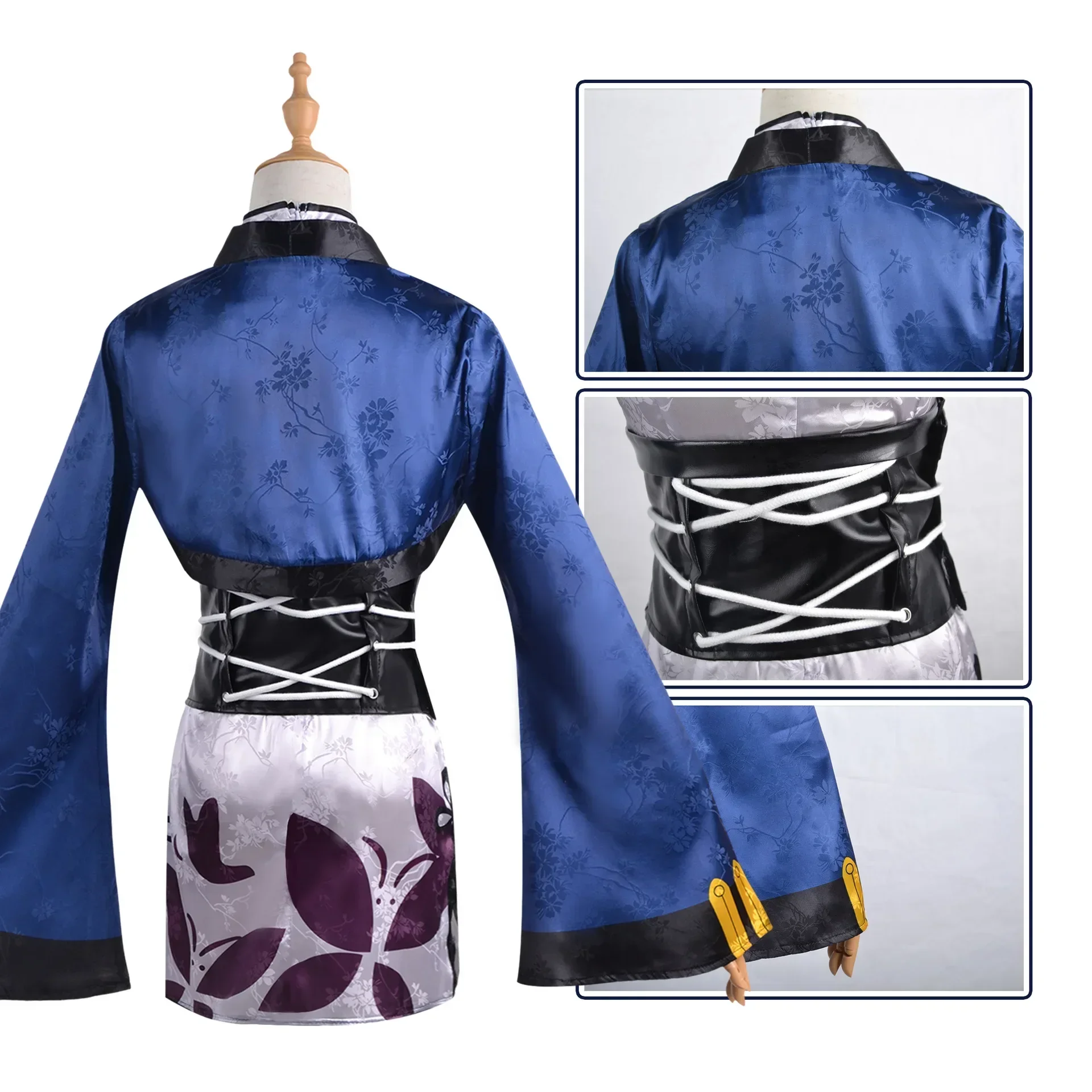 Black Butler Ciel Phantomhive Cosplay Costume Japanese Anime Carnival Party Uniform Blue Cat Cheongsam