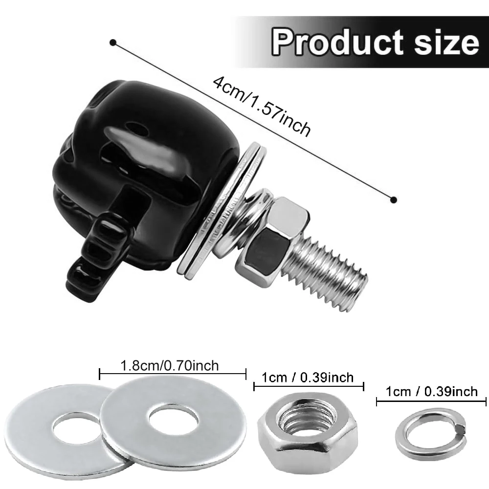 4PCS Skull License Screws Skeleton Frame Plate Bolt Gothic Skulls Decor for Car, Motorcycle, Truck, Vehicle