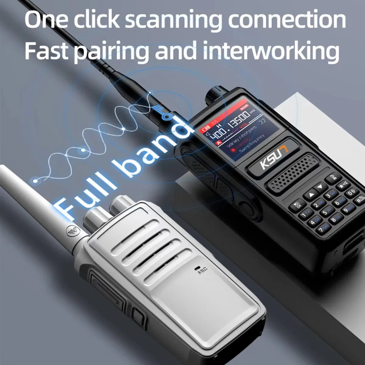 Professional Walkie Talkie Long  Range Walkie Talkie AM FM Radio Weather Forecast SOS Emergency Function Two Way Radio KSUN UV82