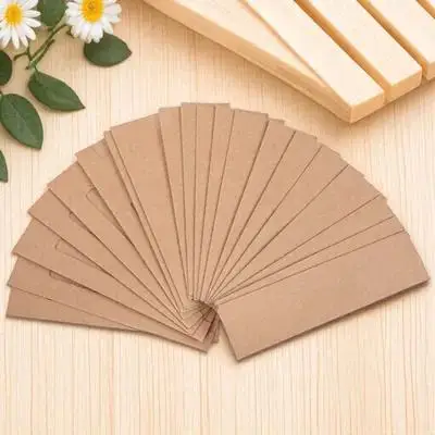 

20pcs Kraft Paper Pen Pouch Gift For Pens Single Tube Holder Small Brown Paper Bags Pen Wrapping Sleeves Protective Packaging
