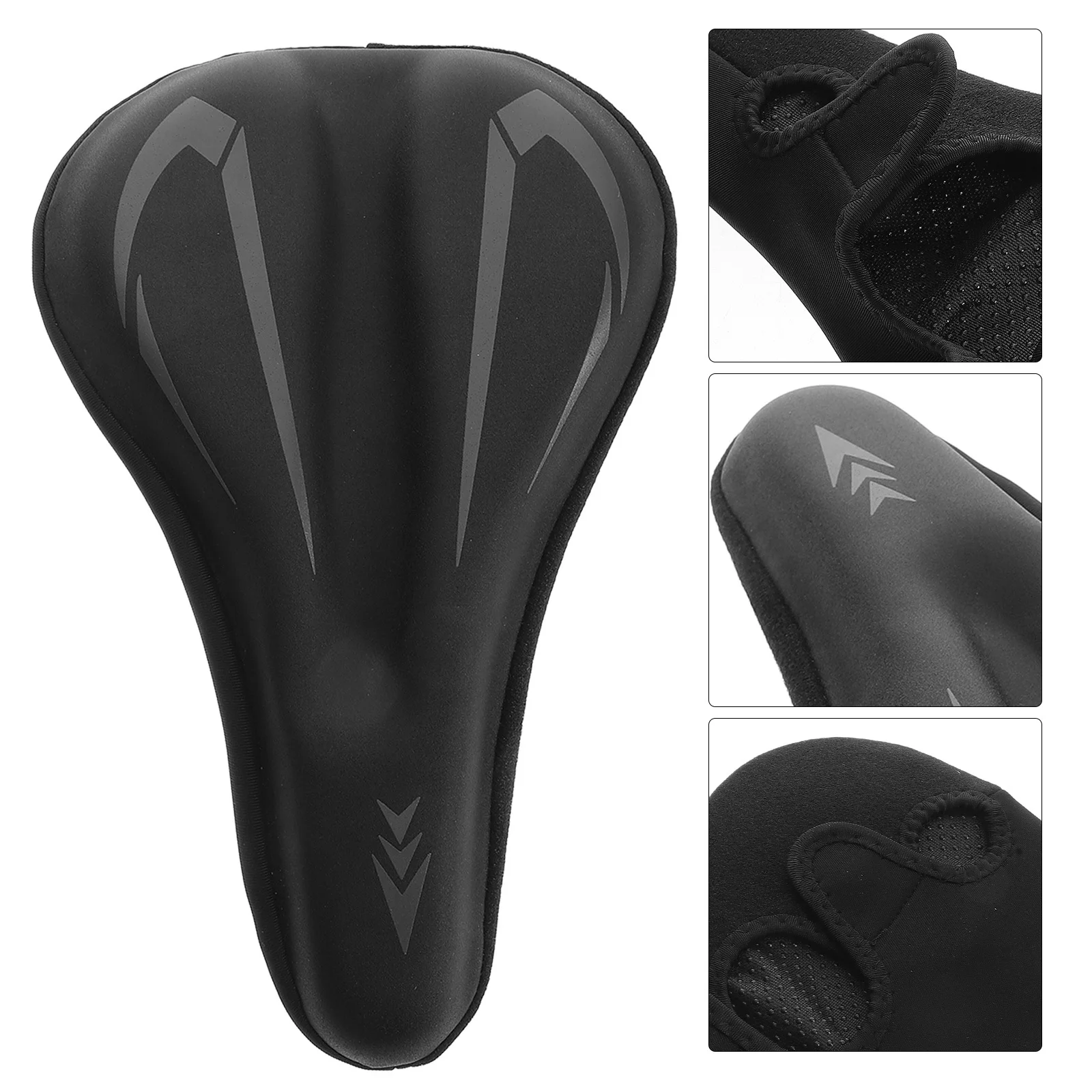 Silicone Bike Seat Cover Breathable Soft Thickened Bicycle Saddle Cushion Padded Bike Saddle Cover for Comfortable Cycling