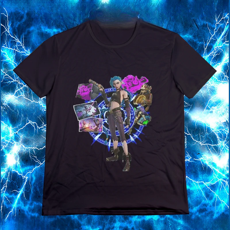 Arcane League of Legends Jinx League Tshirt Harajuku Alternative Men's Women's Streetwear Tops JinxT Shirt