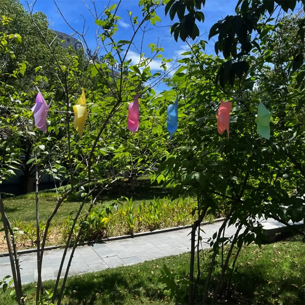 

10pcs/set with Rope Strings Colorful Arch Corridor Windmill Colorful with Steel Wire Rope Circular Suspension Windmill