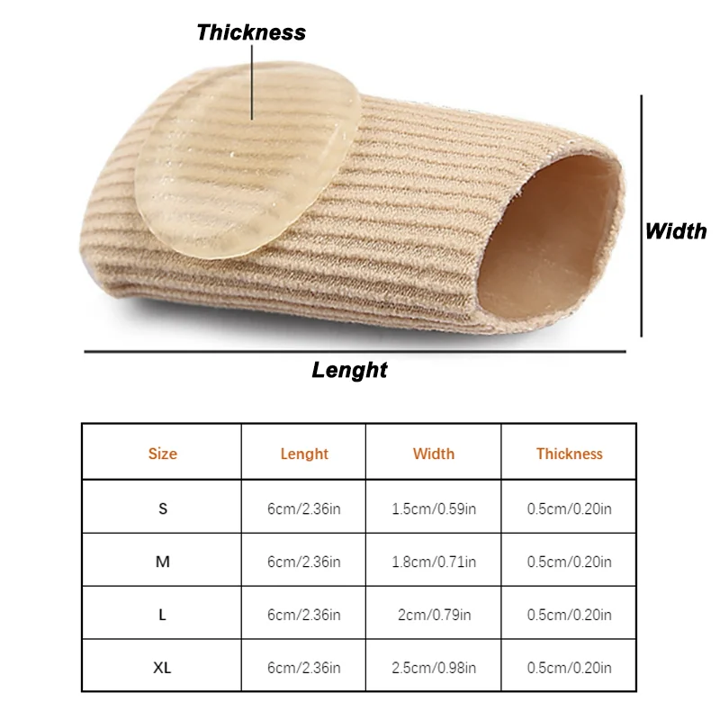 Eendelige Graanbeschermer Van Gesloten Vezels Met Zacht Sebs-Materiaal, Teenafscheiders, Trimbare Dubbellaagse Zelfklevende Vingerslee