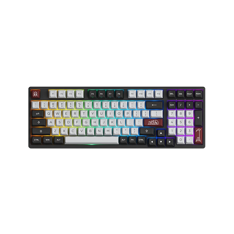 

Programmable Computer Rgb Mechanical Keyboard For With ASA Profile Double Shot PBT Keycaps