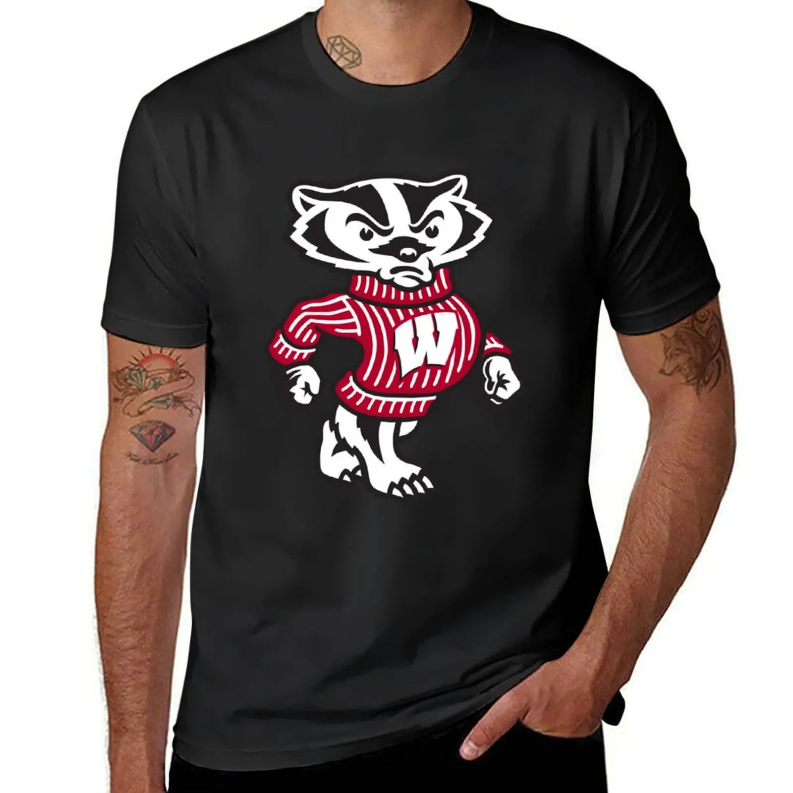 Bucky Badger T-Shirt T-Shirt funnys sublime cute clothes boys animal print men t shirts