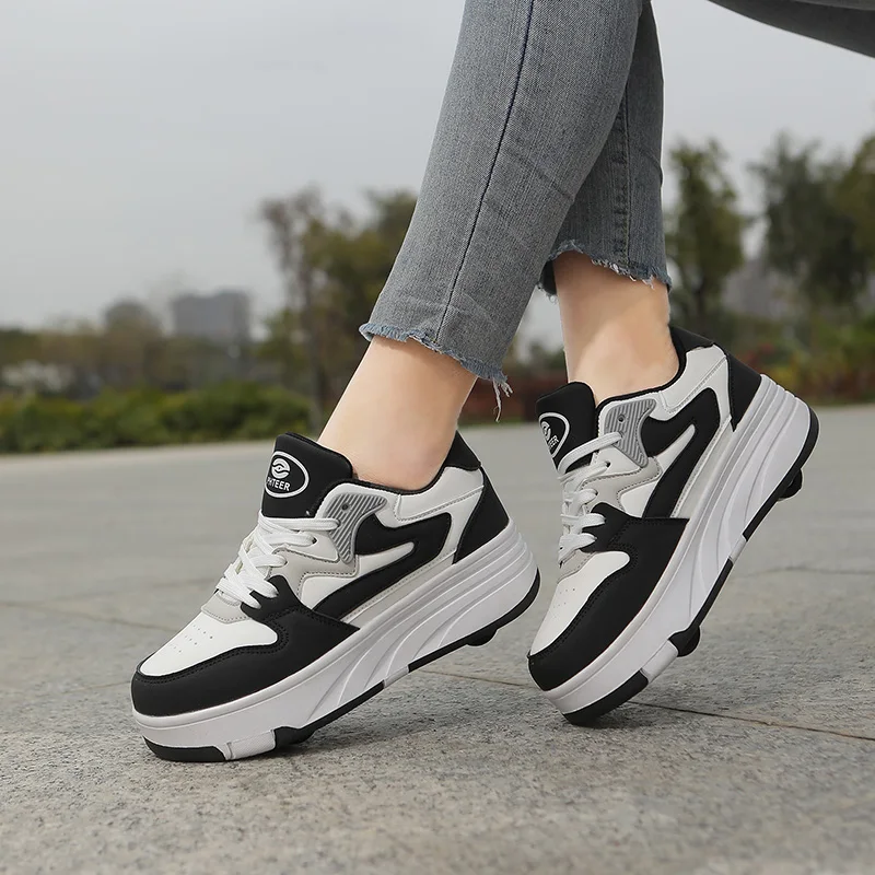 

Comfortable 2025 Winter Heelys New for Girls: Invisible 4-Wheel Auto-Retractable Wear-Resistant Sports Roller Shoes casual