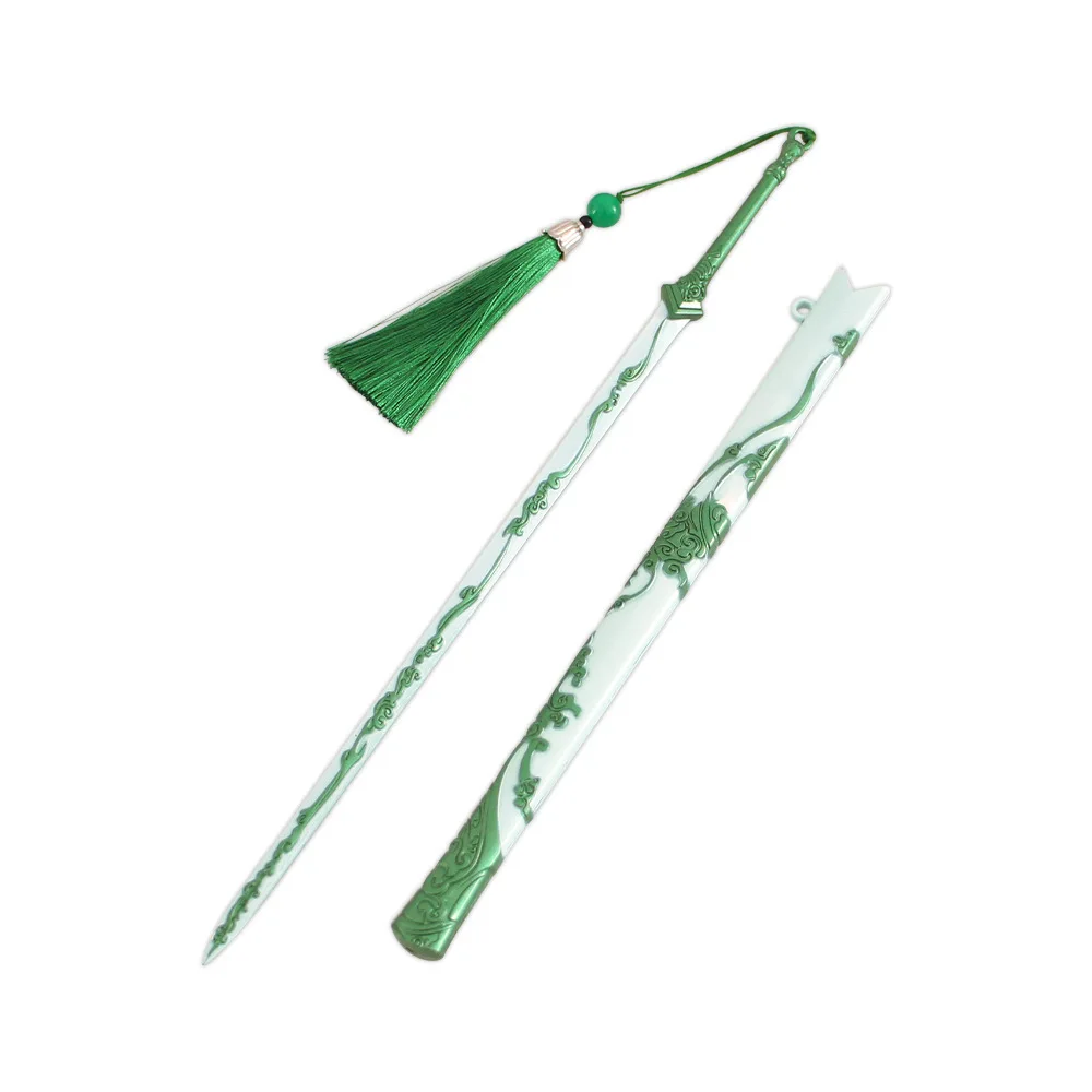 Périphériques de jeu d'épée féerique de 30cm, modèle d'armes d'épée ancienne, mer bleue, ciel bleu, jouet de collection en alliage, ornements, couteau décoratif