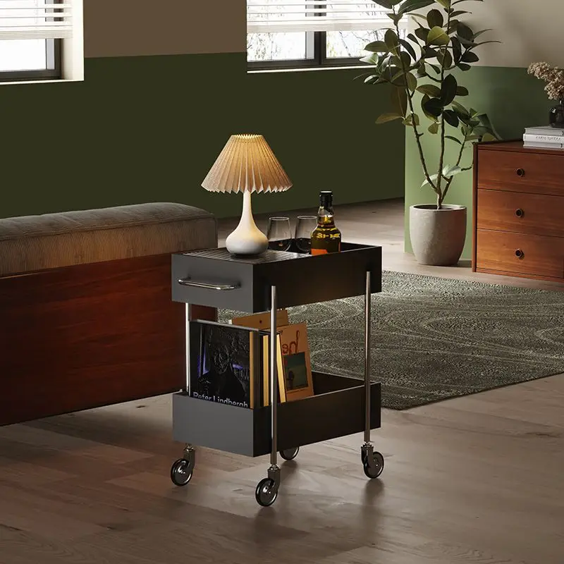 Multi-layer dopamine home storage removable sofa side food medieval with wheel rack