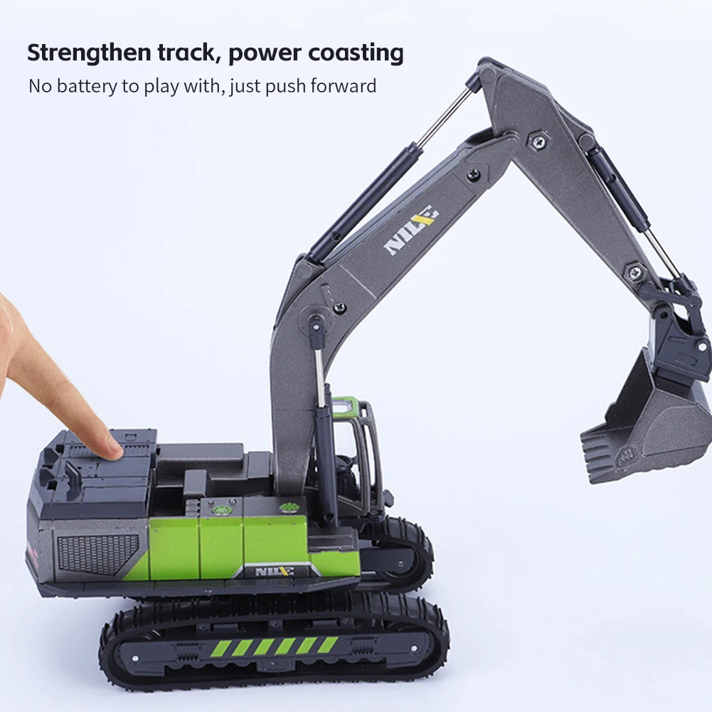 1/55 Simulation Engineering Vehicle Decast Model Toy Excavator Crane Model Truck Dump Car Toys for Boys Children Gift Hoem Decor