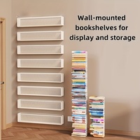 1-3pcs Modern Wall Shelfs Set Ultra-thin 45cm Wall-Mounted Storage Shelf Bookshelf CD Display Rack Home Decor Floating Shelves