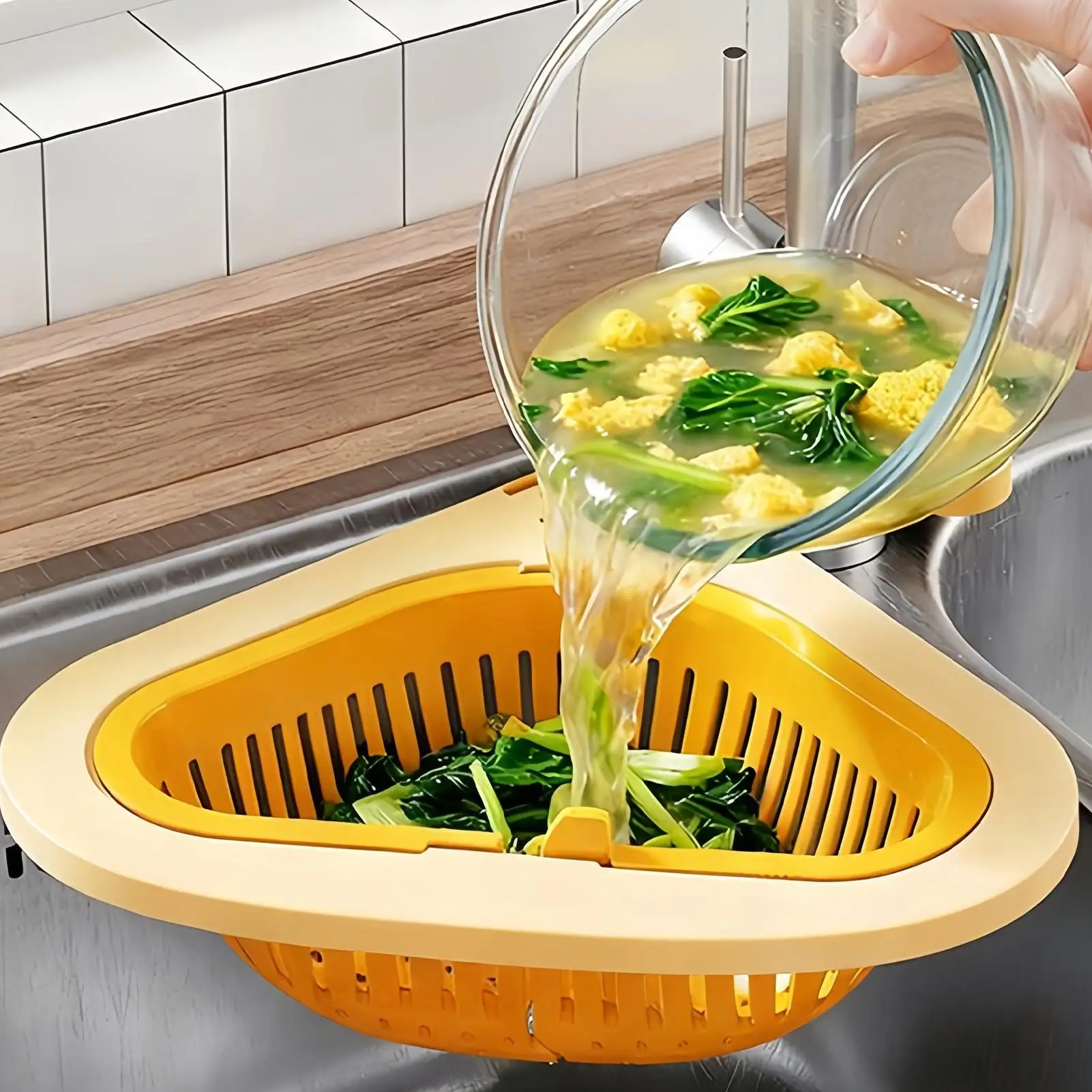 

Creative Sink Hanging Strainer Basket Openable Bottom Cover Detachable Kitchen Garbage Filter Multifunctional Quickly Drain