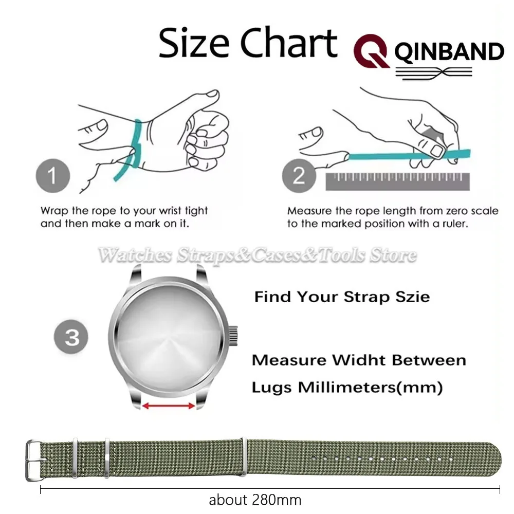 18mm 19mm 20mm 22mm Neues geripptes Nylon-Uhrenarmband für Seiko Uhrenzubehör für Omega Militärarmband Herren Damen Armband – Detail 1
