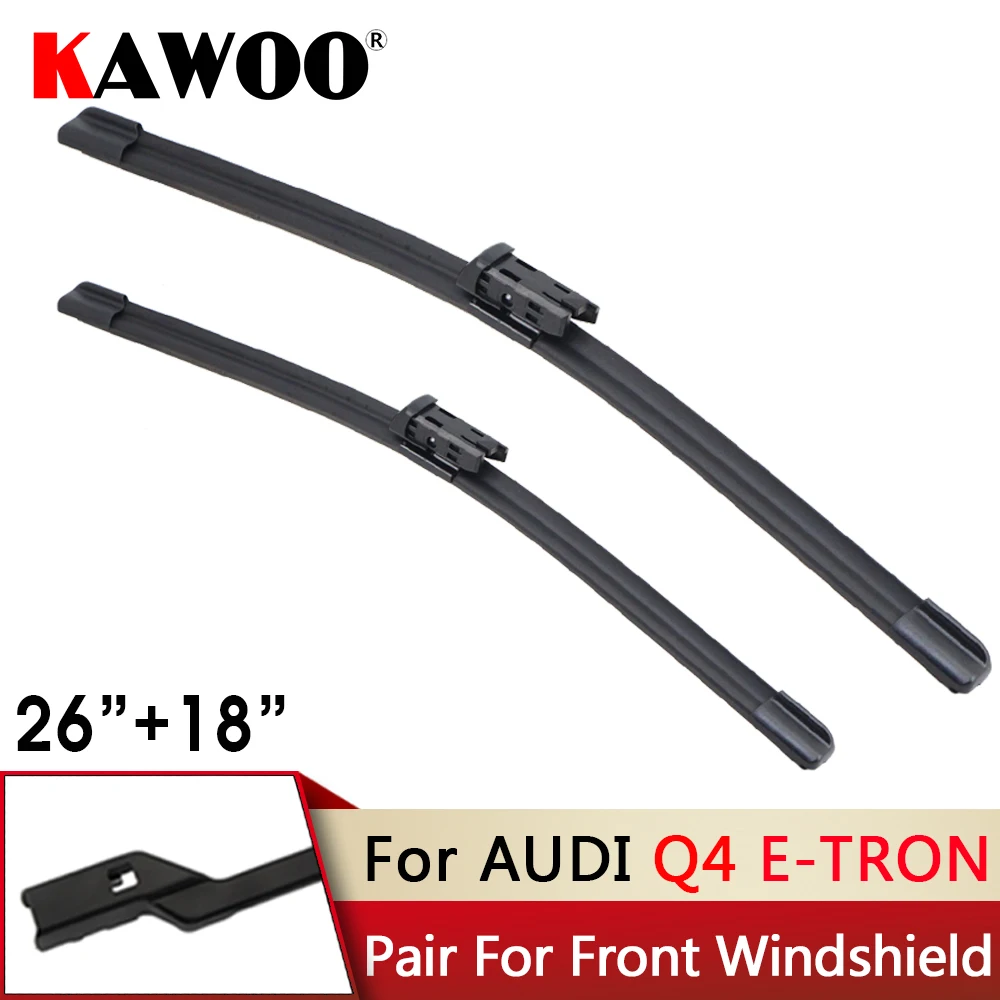 

Car Wiper RHD & LHD Front Wiper Blade 26"+18" For Audi Q4 E-TRON 2023 Onwards Fit push button Windshield Windscreen Wipers