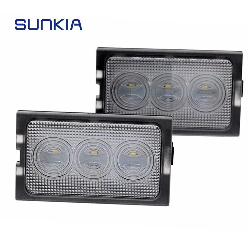 

2Pcs/set Car LED License Plate Number Light For Land Rover Discovery Freelander Rang Rover Sport with Built-in Canbus Controller