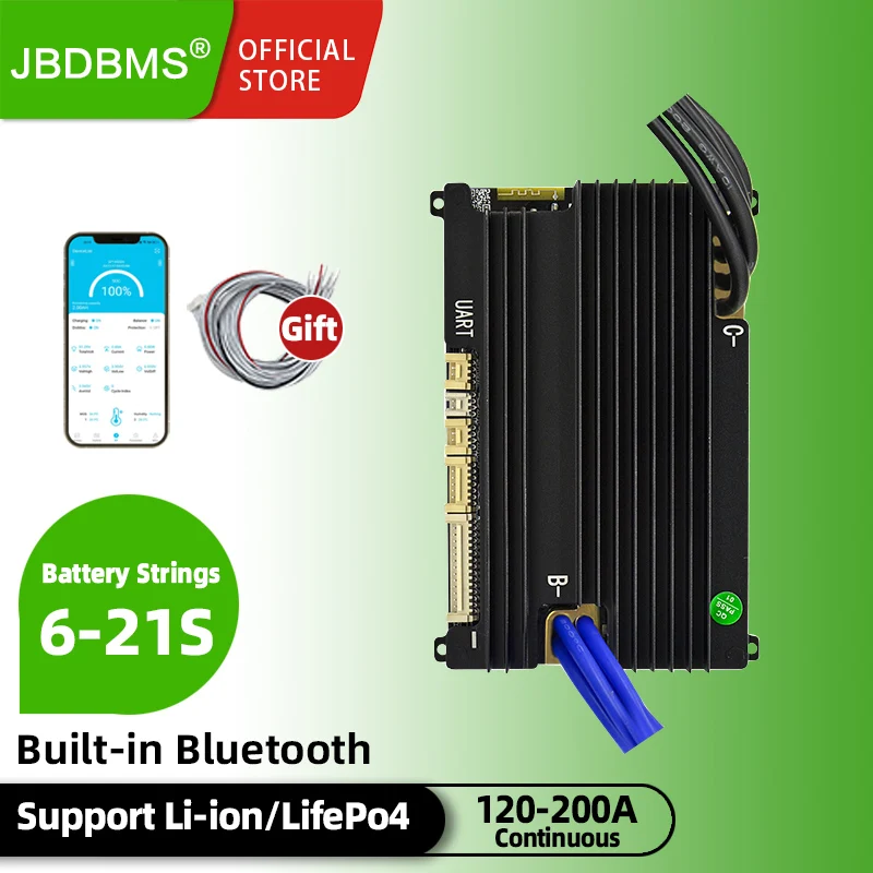 JBD 6-21S series 60V scheda di protezione della batteria al litio 48V 120A 150A 200A moto elettrica a tre ruote Bluetooth a quattro ruote