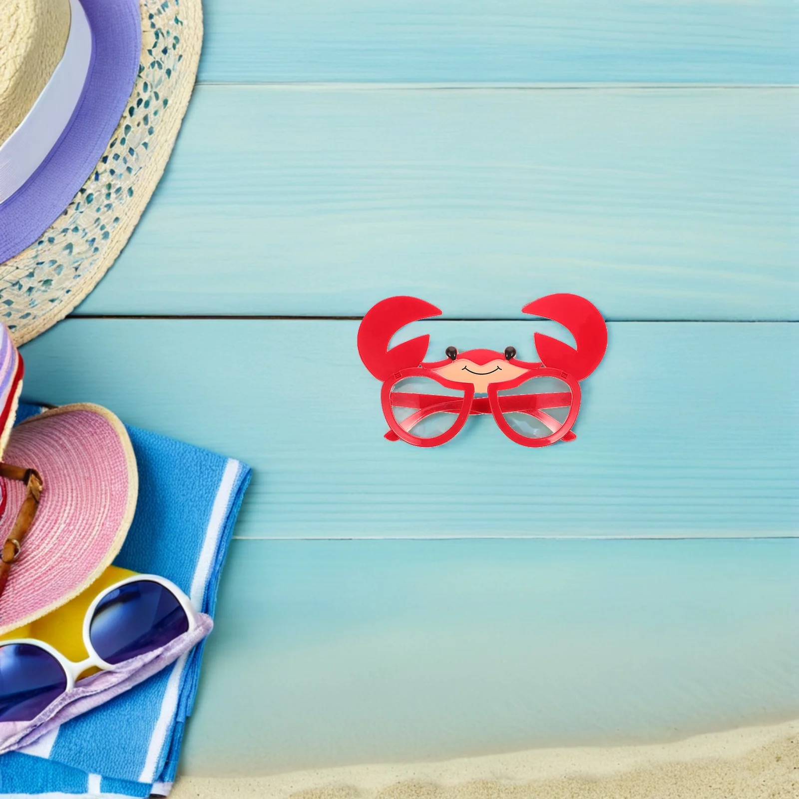 

6Pcs Crab Shaped Sunglasses Hawaiian Party Funny Beach Vacation Tropical Summer Luau Photo Eyewear Funny Glasses for Women