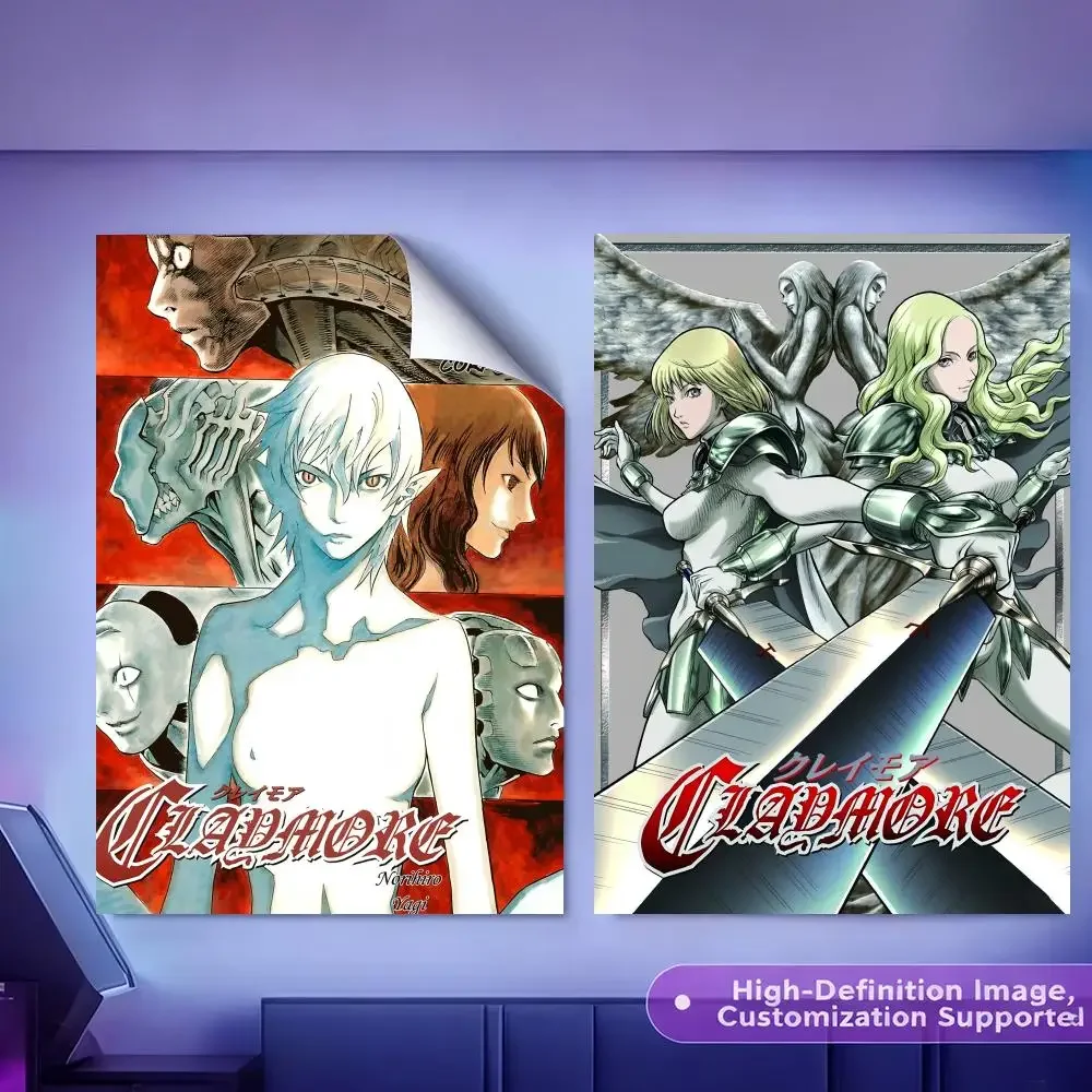 Anime C-Claymore Painting Calligraphy HD Canvas Poster Crease Free Waterproof All Space Wall Decor