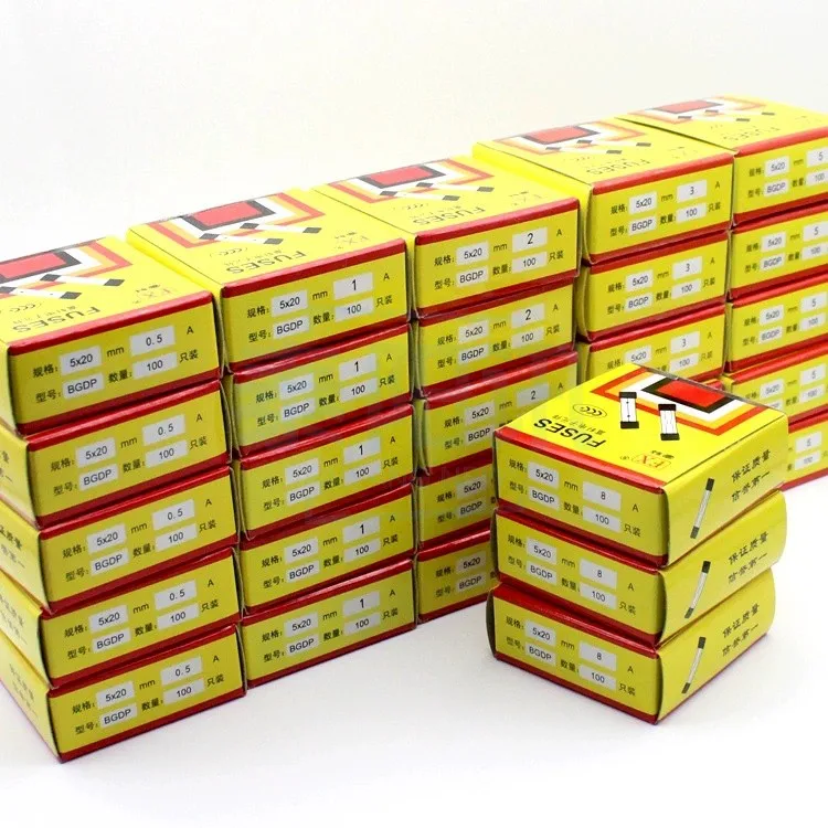 6x30/5*20mm glass fuse tube melts and breaks 0.1A0.2A0.5A12345678A20A30A Number of 100