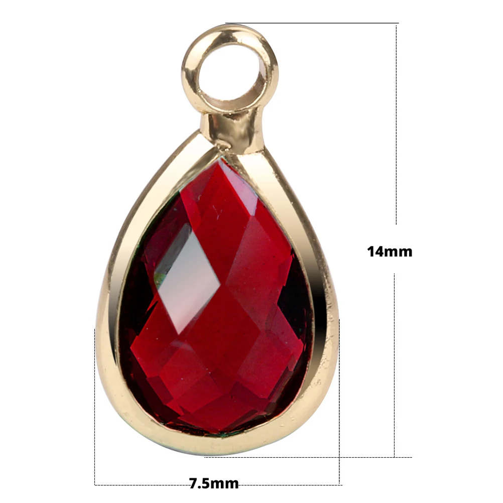 

30pcs Water Drops Shaped Pendant Alloy Jewelry Making DIY Accessories Glass Material Long Lasting Popular Gift