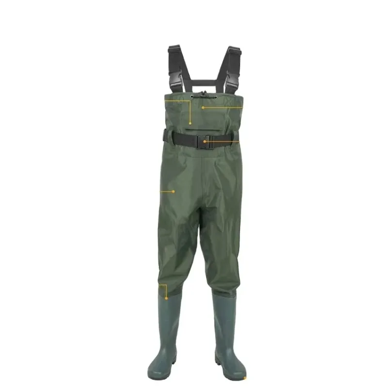 

Men's and Women's Universal Chest Style Waterproof Fishing Pants, Fishing Boots, Fishing Pants Integrated Design