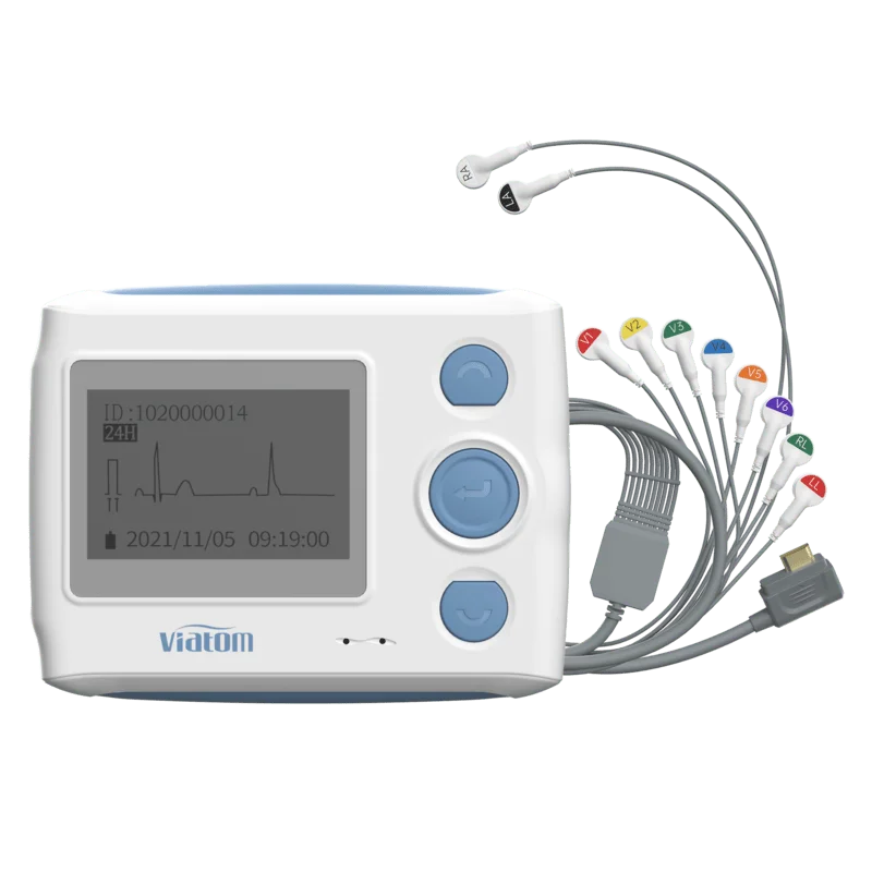 Viatom Th12 Portable Holter E cg Mon itor Ambulatory 24 Hour Heart Rate Cardiac Mon itor Dynamic E cg Machine 12 Channel