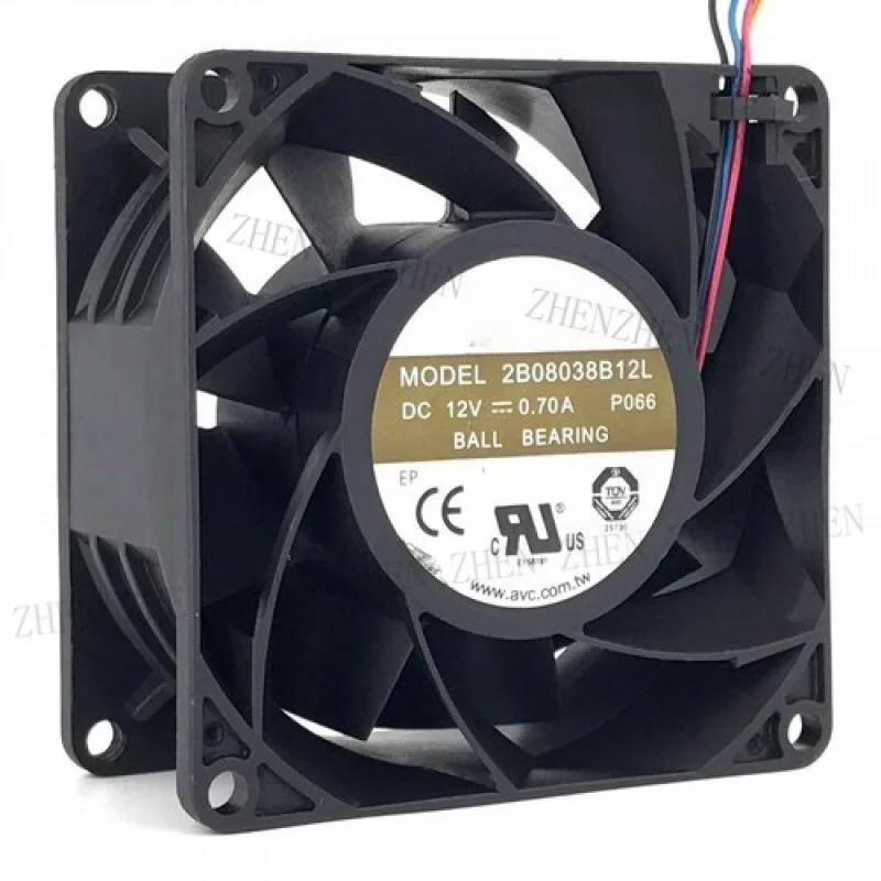 

Y FOR AVC 2B08038B12L 8038 DC12V 0.70A 8CM 4-Wire PWM Violent Cooling Fan