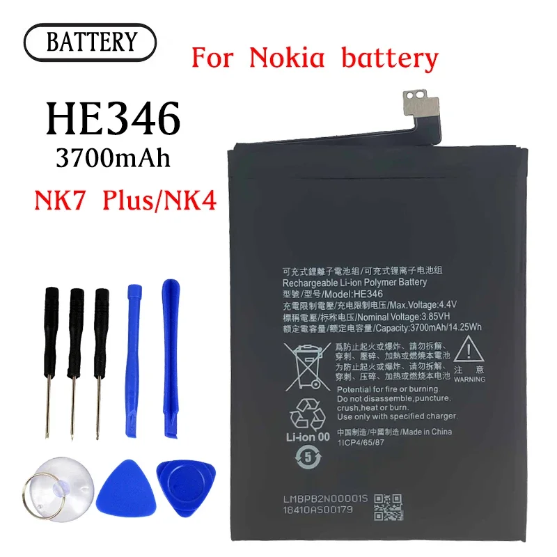 HE346 3700mAh Battery For Nokia 7 Plus 7P N7P HE 346 Repair Part high capacity Capacity Mobile Phone Batteries Bateria