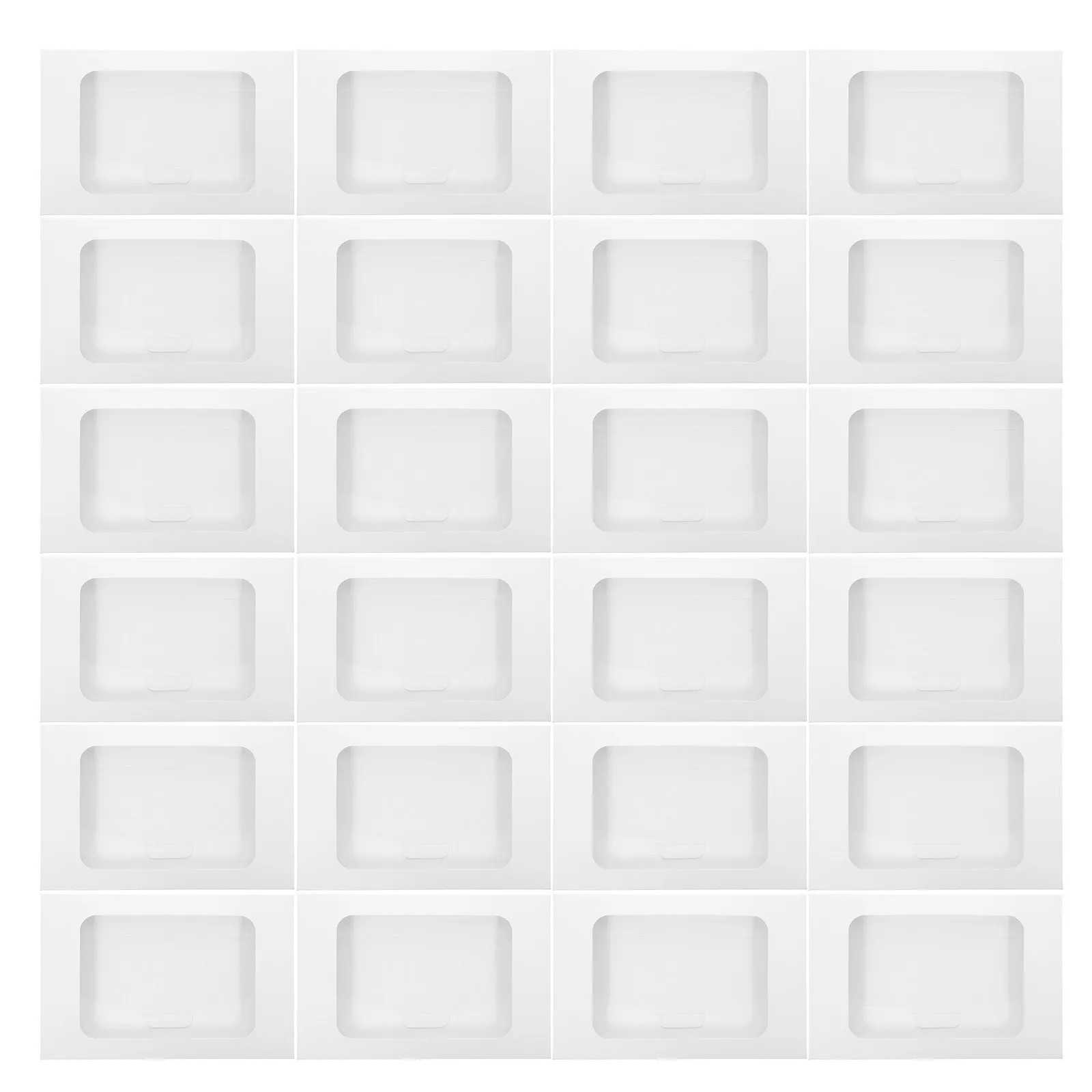 100Pcs Kraft Packaging Boxes Postcard Storage Mini Envelopes Window Kraft Paper Gift Card Holders Invitations Mailing Cards