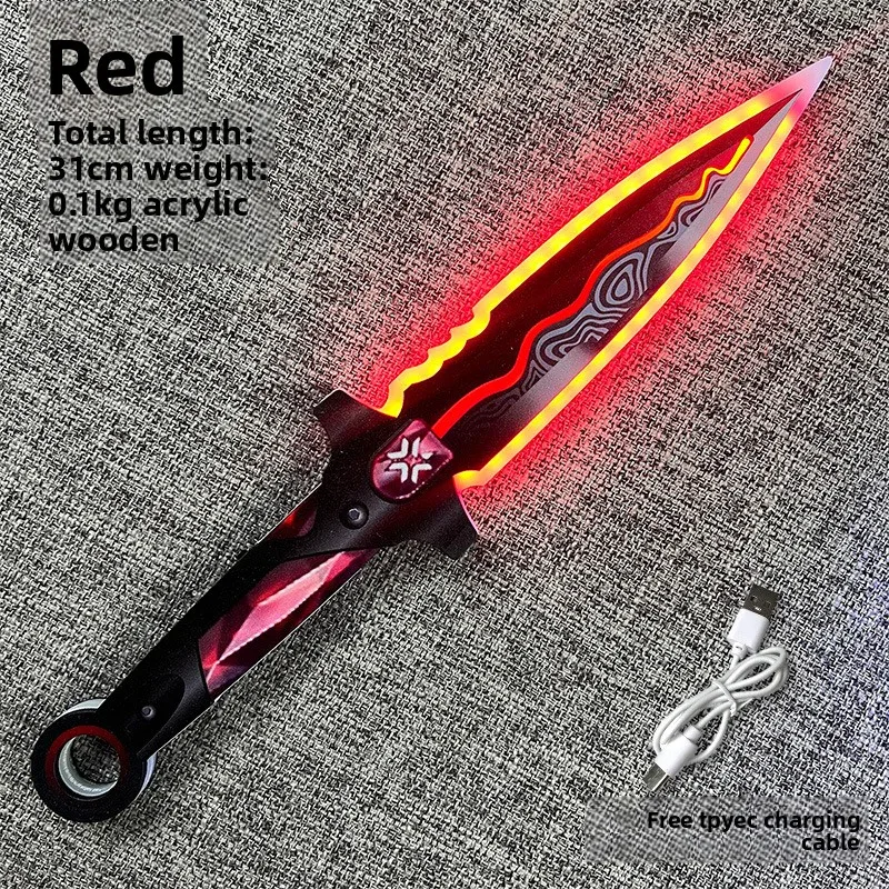 31 cm/12.2in Valorant Het Mes van Genade Acryl Lichtgevende Speelgoed Mes Spel Randapparatuur Wapens Model Props Cosplay Party ornamenten