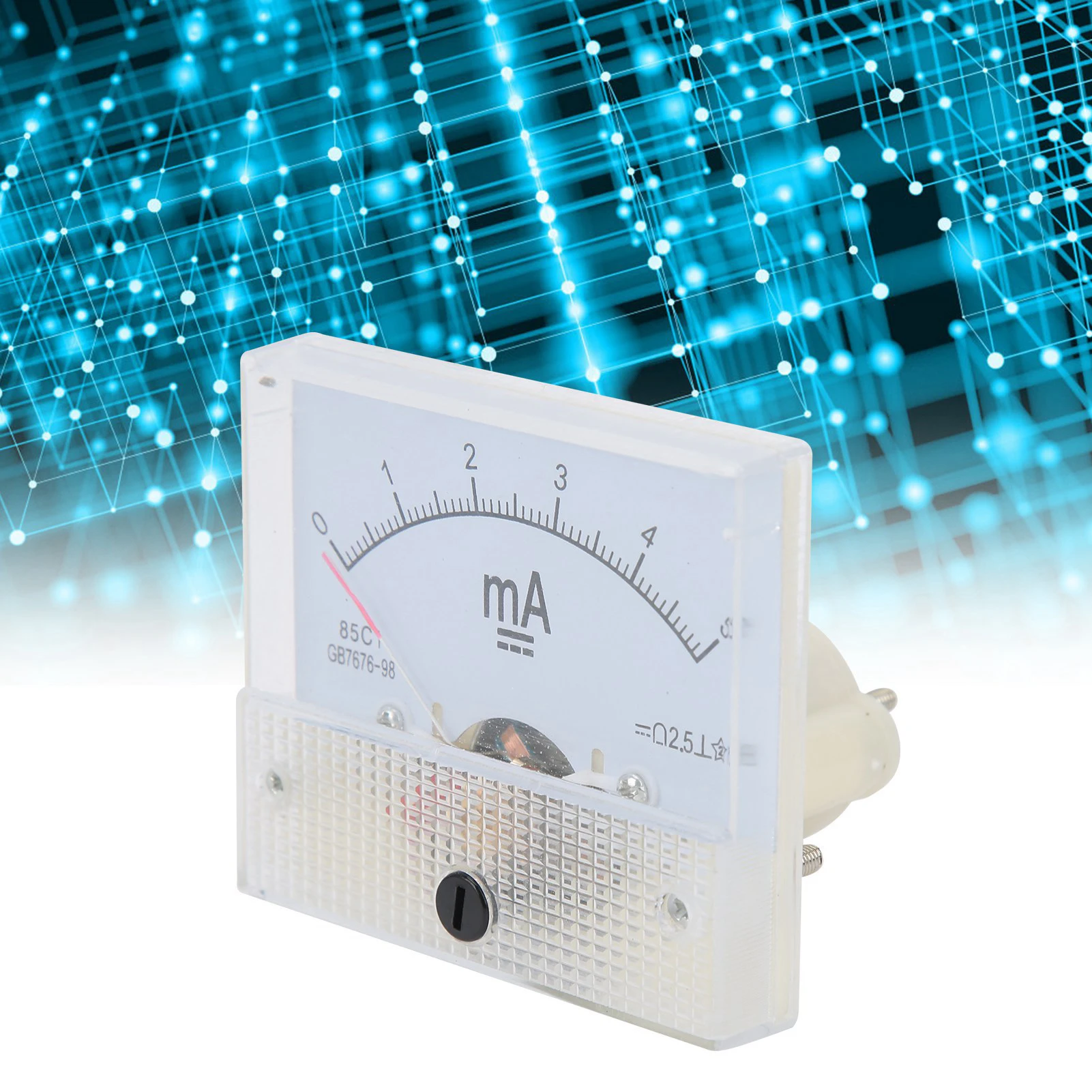 Pointer Current Gauge Pointer Current Meter  0‑5MA Pointer Current Panel Meter Measurement Devices Amperemeter Tester Gauge