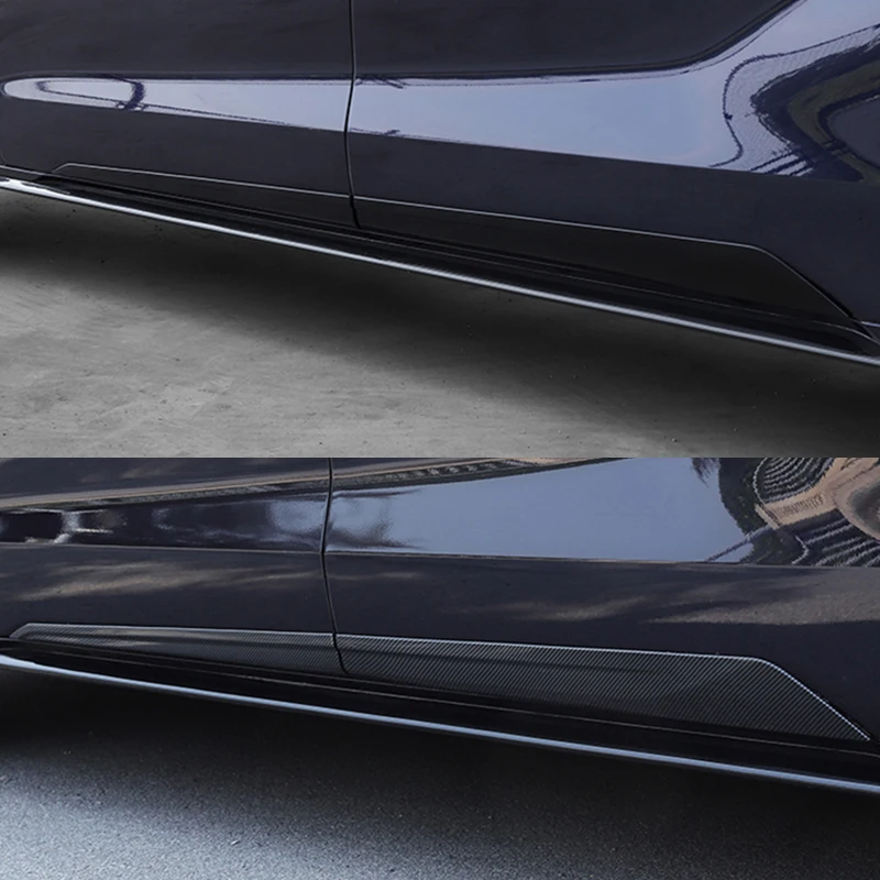 Car Moulding Accessories For Toyota Sienna 2021 2022 2023 ABS Chrome black Carbon Door Side Body Molding Cover Kit Trim 4PCS