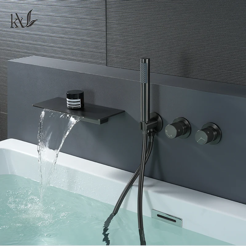 Single Lever Bath Mixer Tap Solid Brass Shower Faucet Set Concealed Soft Flow Hot Cold Water Mixer TAP Bathroom Shower System