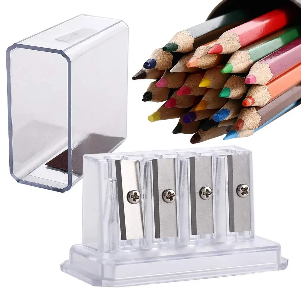 

4 Holes Professional Drawing School Sketching Stationery Charcoal Sharpener Art Supplies Pencil Sharpener Manual Sharpener
