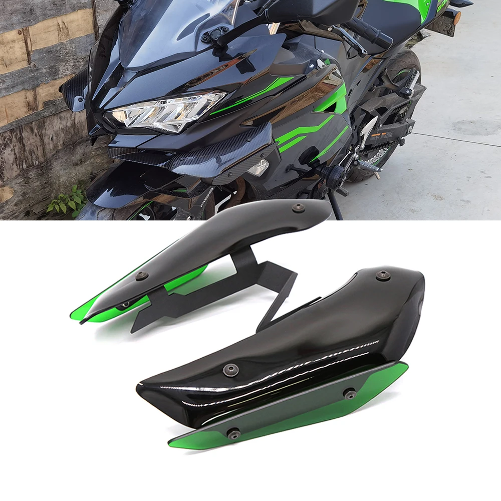 

Для Kawasaki Ninja 400 Ninja400 Спойлеры DOWNFORCE с аэродинамической искусственной фиксацией крыла обтекателя крыла мотоцикла аксессуары