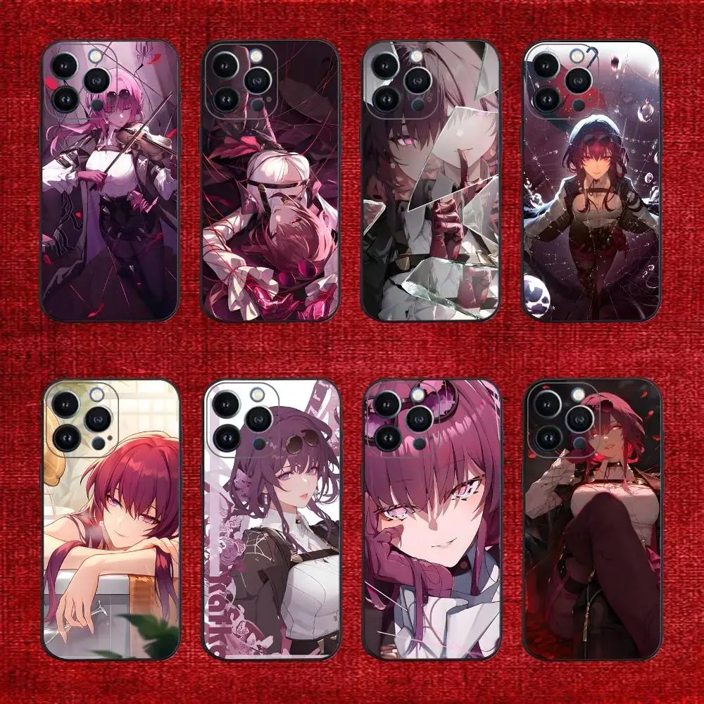 

Kafka H-Honkai Star Rail Phone Case For iPhone 16e,16,15,14,13,12,11,Pro,X,XS,Max,XR,Plus,Mini Soft Black Cover