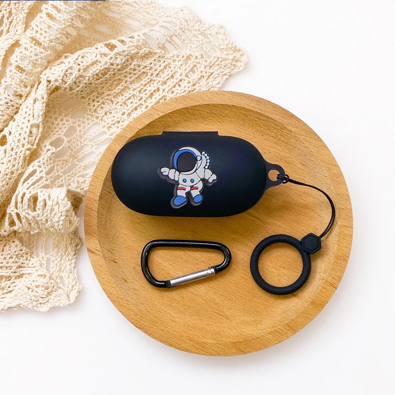 Estojo dos desenhos animados para Anker SoundCore Sport X10, anel anti-queda bonito, capa de fone de ouvido de silicone