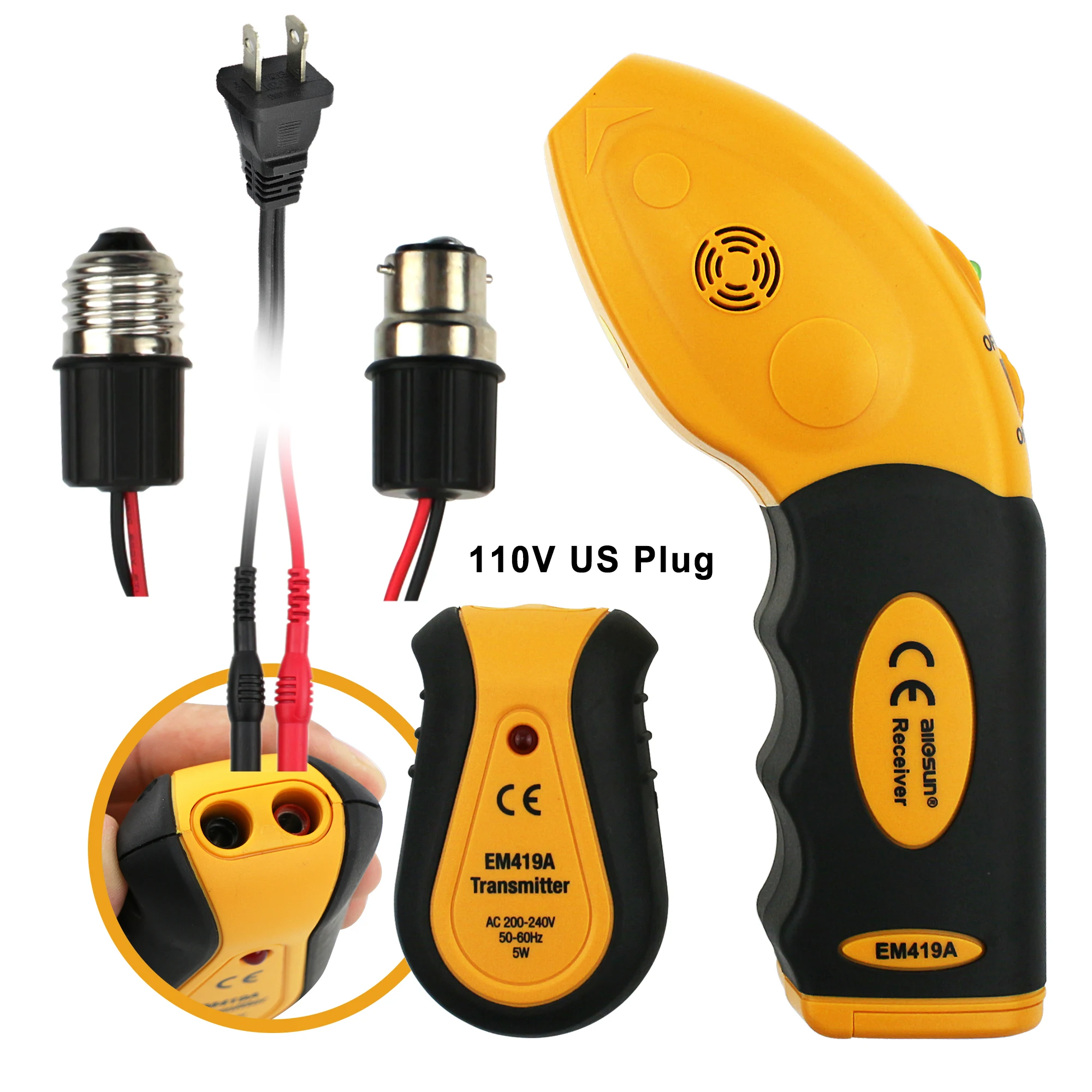 all-sun AC 100-120 V/200 ~ 240 V Stroomonderbreker Finder, Miniatuur Circuit Tracer Detector Elektrische Contactloze Spanningssensor LED