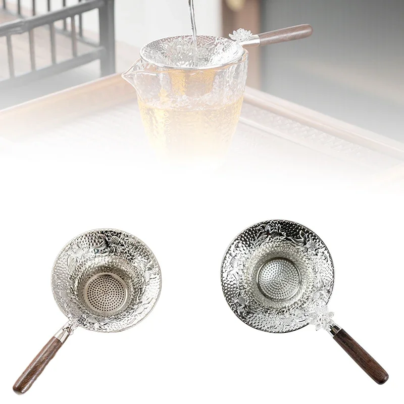 شبكة معدنية مصفاة شاي الفولاذ المقاوم للصدأ تصفية غربال Teaware الدانتيل الشاي استنزاف مفيدة الشاي Infusers اكسسوارات المطبخ