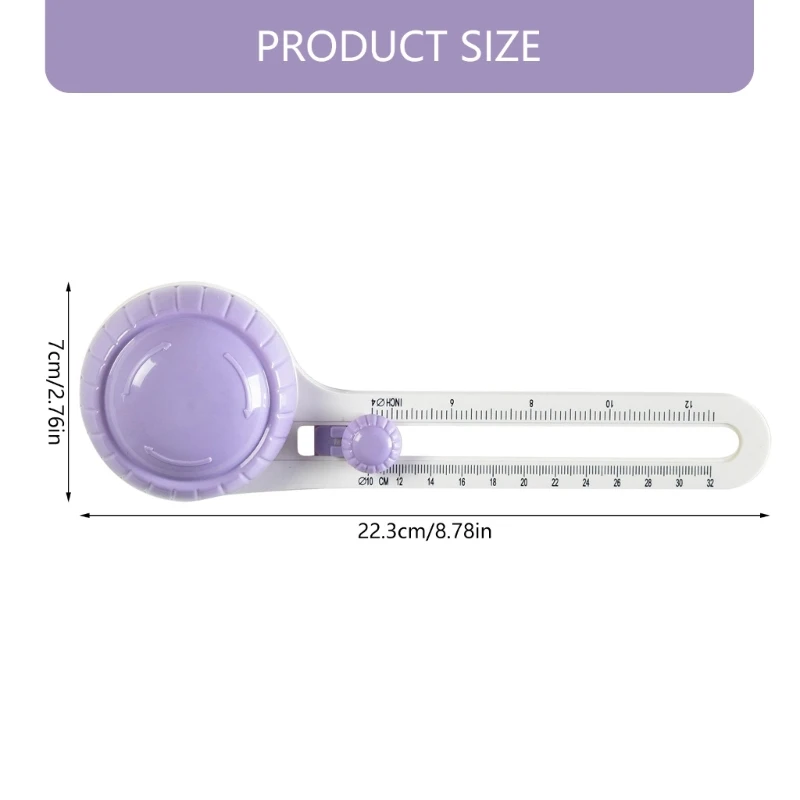 M17B ペーパーカッターラウンド切削工具クリア測定マーク 360 度回転クリアスケールスライドラウンドペーパートリマー