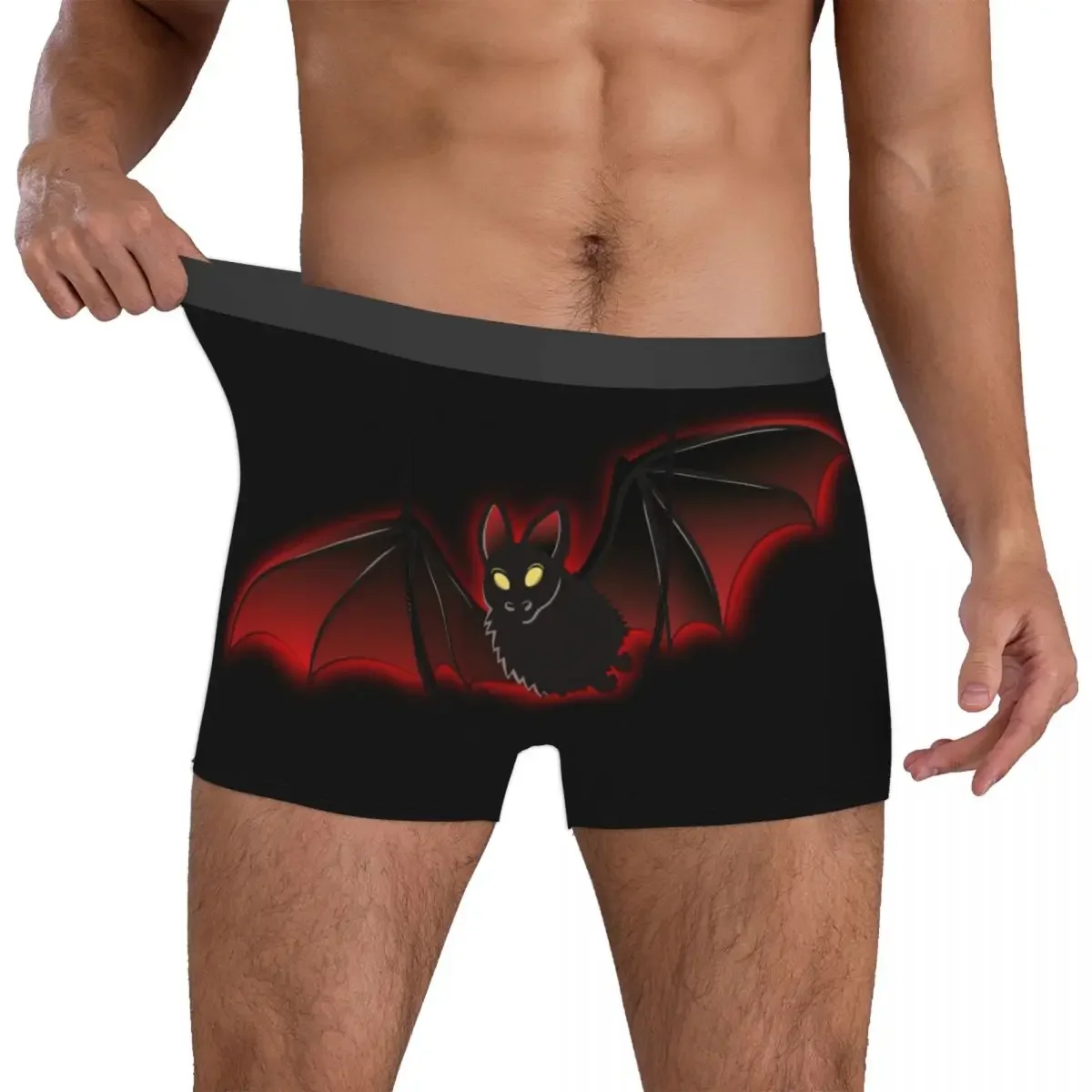 Halloween Bat Underpants Breathbale Panties Male Underwear Print Shorts Boxer Briefs