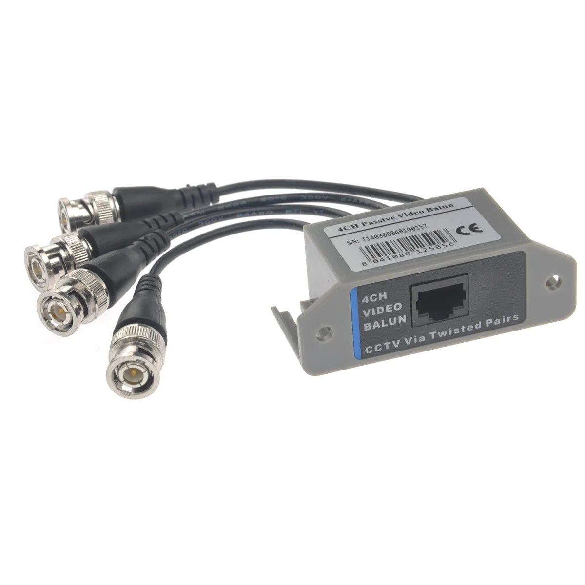 

4Ch Video Transceiver 4 Channel To Converter For Cctv Camera 300M Video Extension Adapter Cable