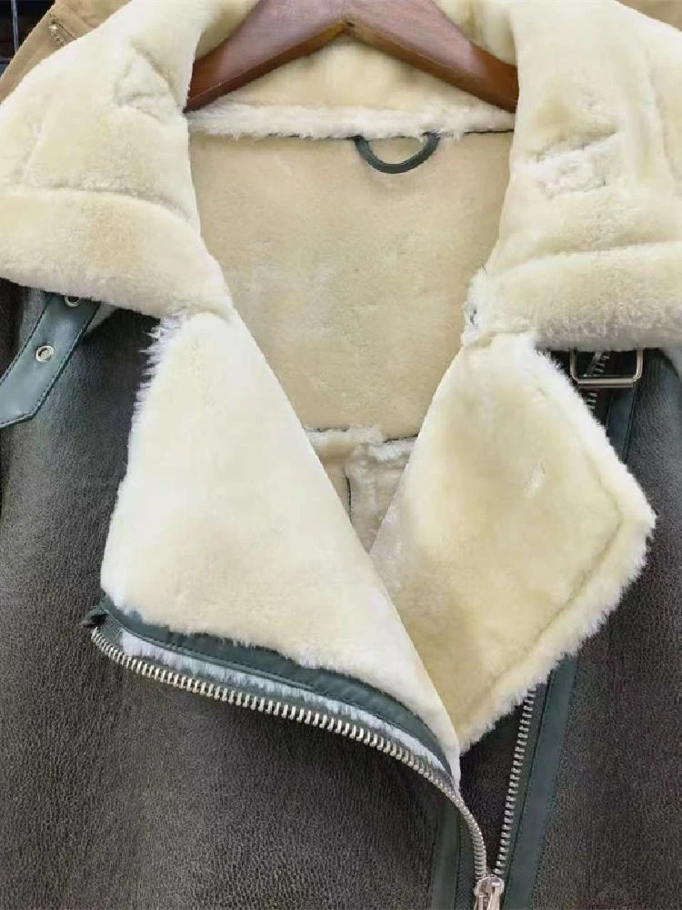 เสื้อแจ็คเก็ตผู้หญิงแฟชั่นสองด้าน หนัง PU บุขน สไตล์ลำลองหลวมๆ แนวเรโทร สำหรับเดินทาง รุ่นใหม่ล่าสุด